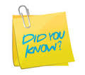 Did you know